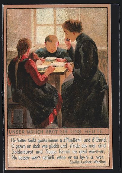 Cartoline postali: Zürich, Kriegsnotunterstützung, Mutter – Usato da Berlin venduto da bartko-reher