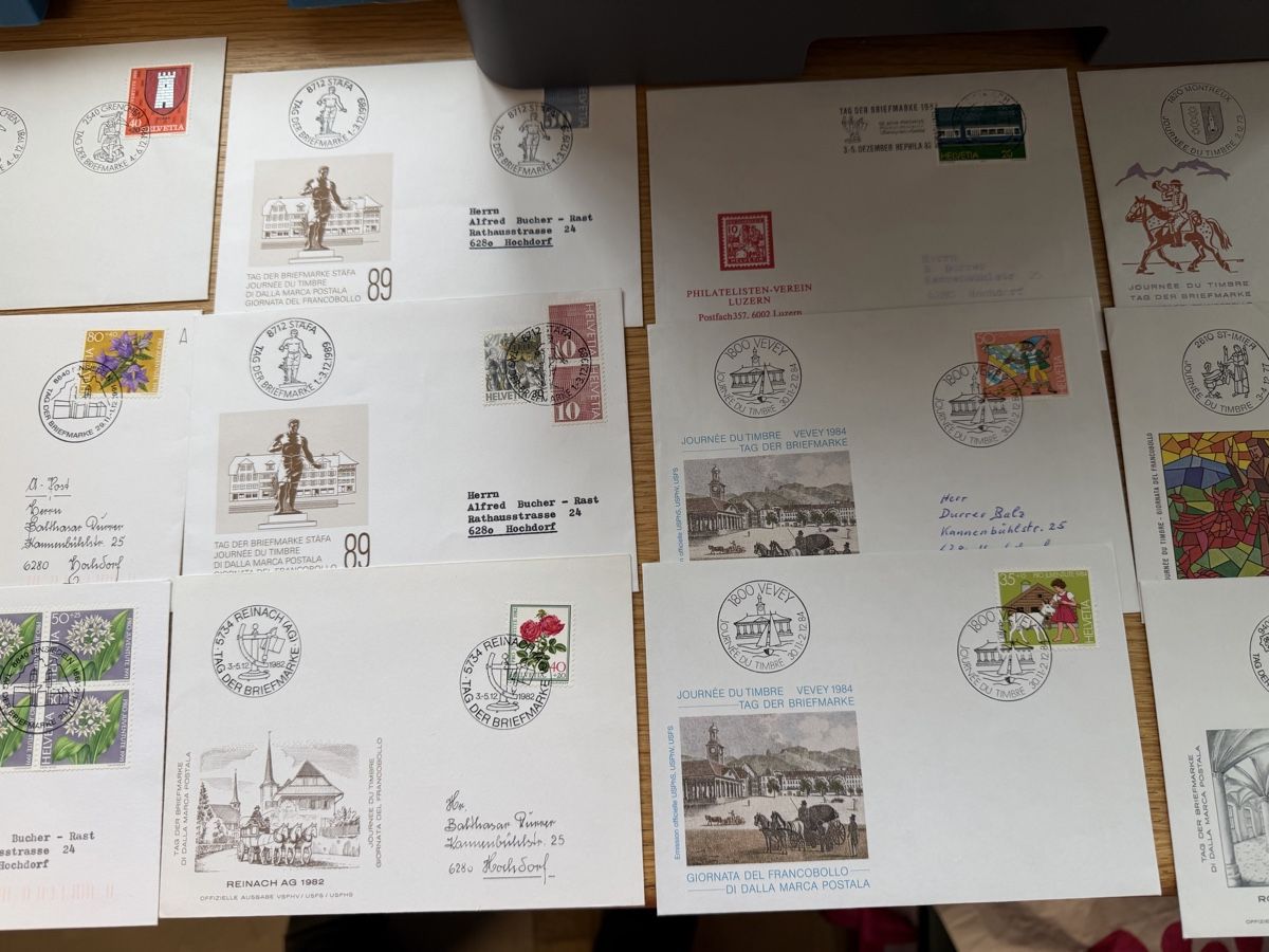 Tutti i francobolli: 30 Briefe Tag der Briefmarken Schweiz – Usato da Murgenthal venduto da Tina_4055 1