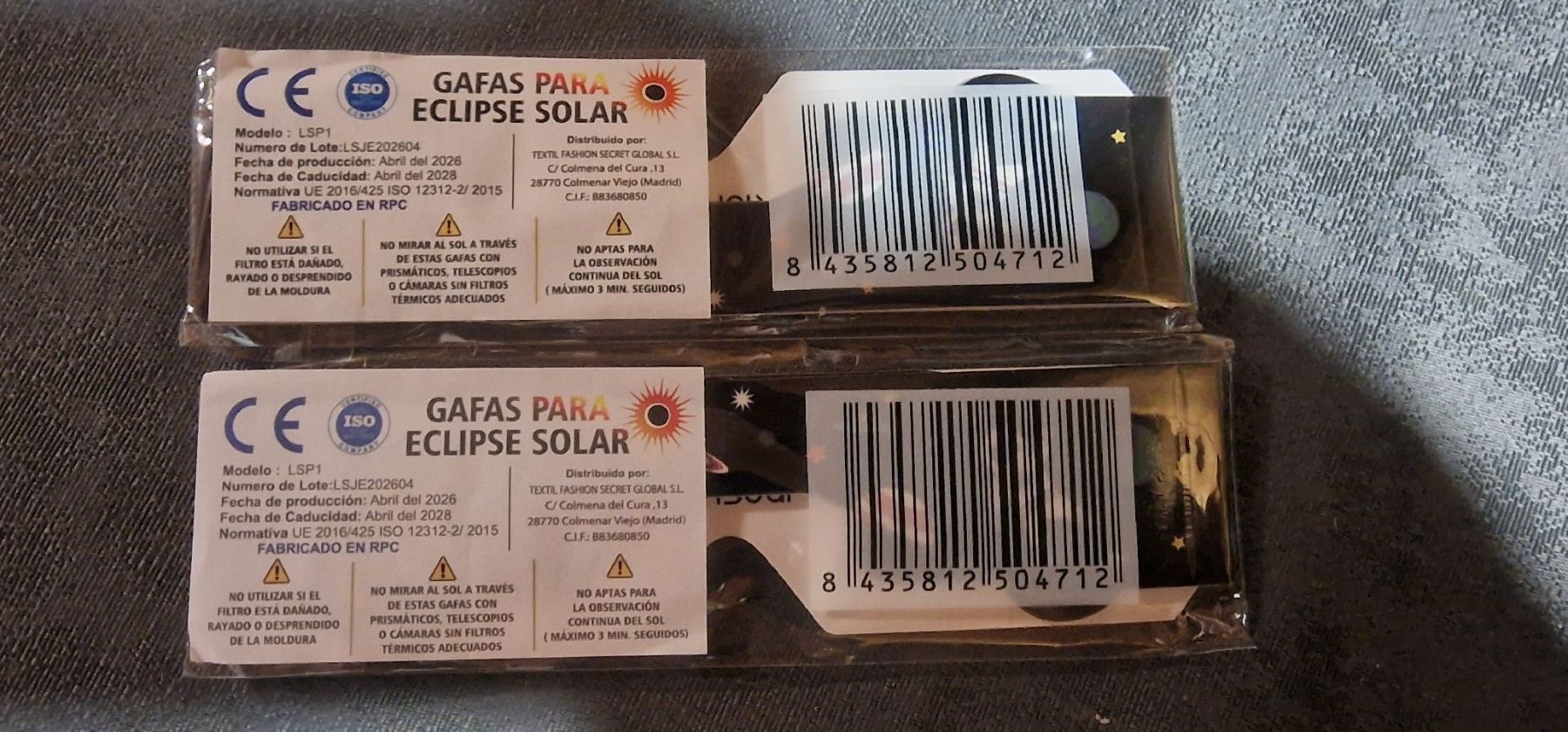 Lunettes & Verres: Lunettes éclipse solaire 2 pièces neuves – Neuf avec emballage d'origine à Troistorrents par rod_s7l8 1