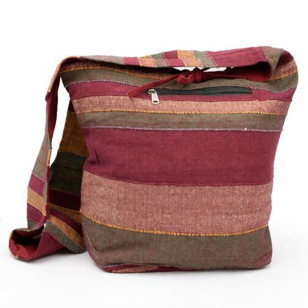 Umhängetasche Beutel Tasche Schultertasche Dunkel Rot Grün