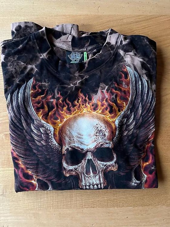T-shirt: T-shirt avec moto et tête de mort – Usato da Châtel-St-Denis venduto da Vaillant1 2