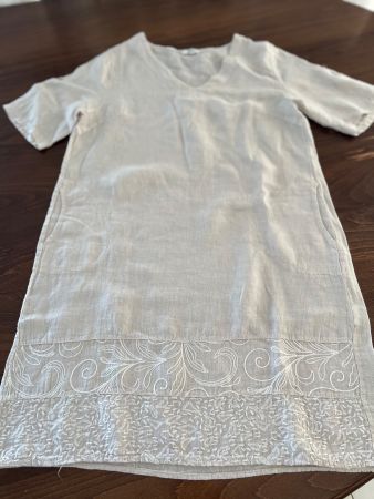 Ypsi, Sommerliches Leinenkleid, beige, Gr. 40, Top Zustand!