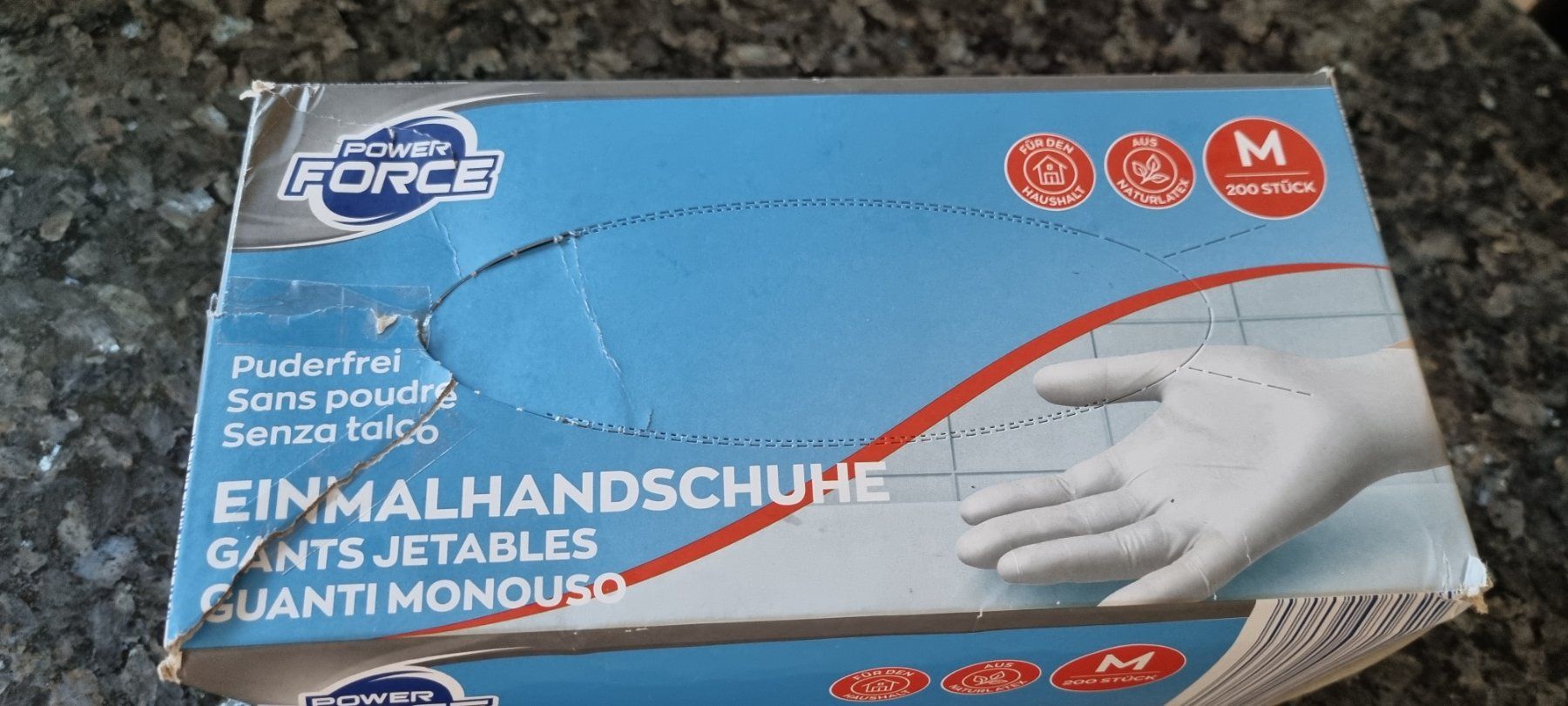 Guanti & manicotti: Power Force Einmalhandschuhe Grösse M 200 Stk ungeöffnet – Nuovo (secondo la descrizione) da egliswil venduto da Maggy6