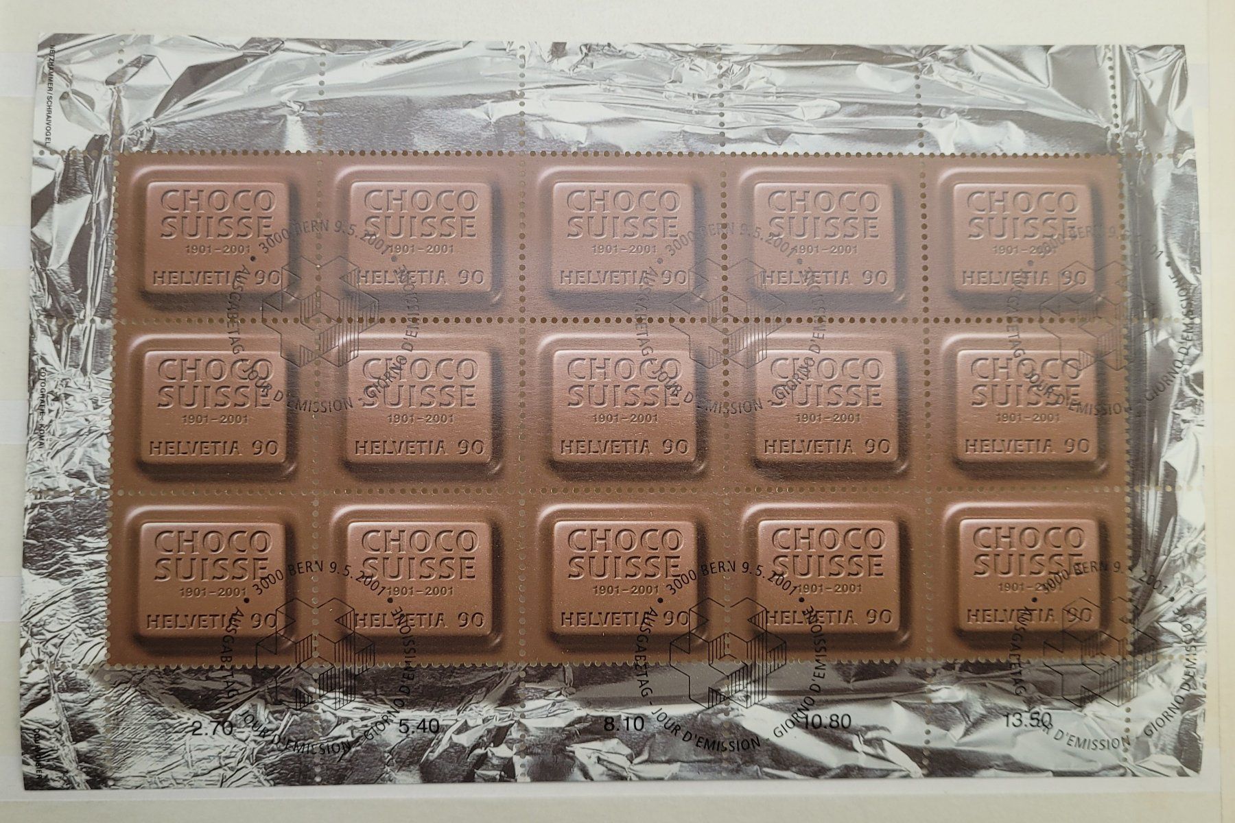 Alle Briefmarken: CHOCO SUISSE - BOGEN / FEUILLE – Neu (gemäss Beschreibung) aus Neftenbach von Mador6