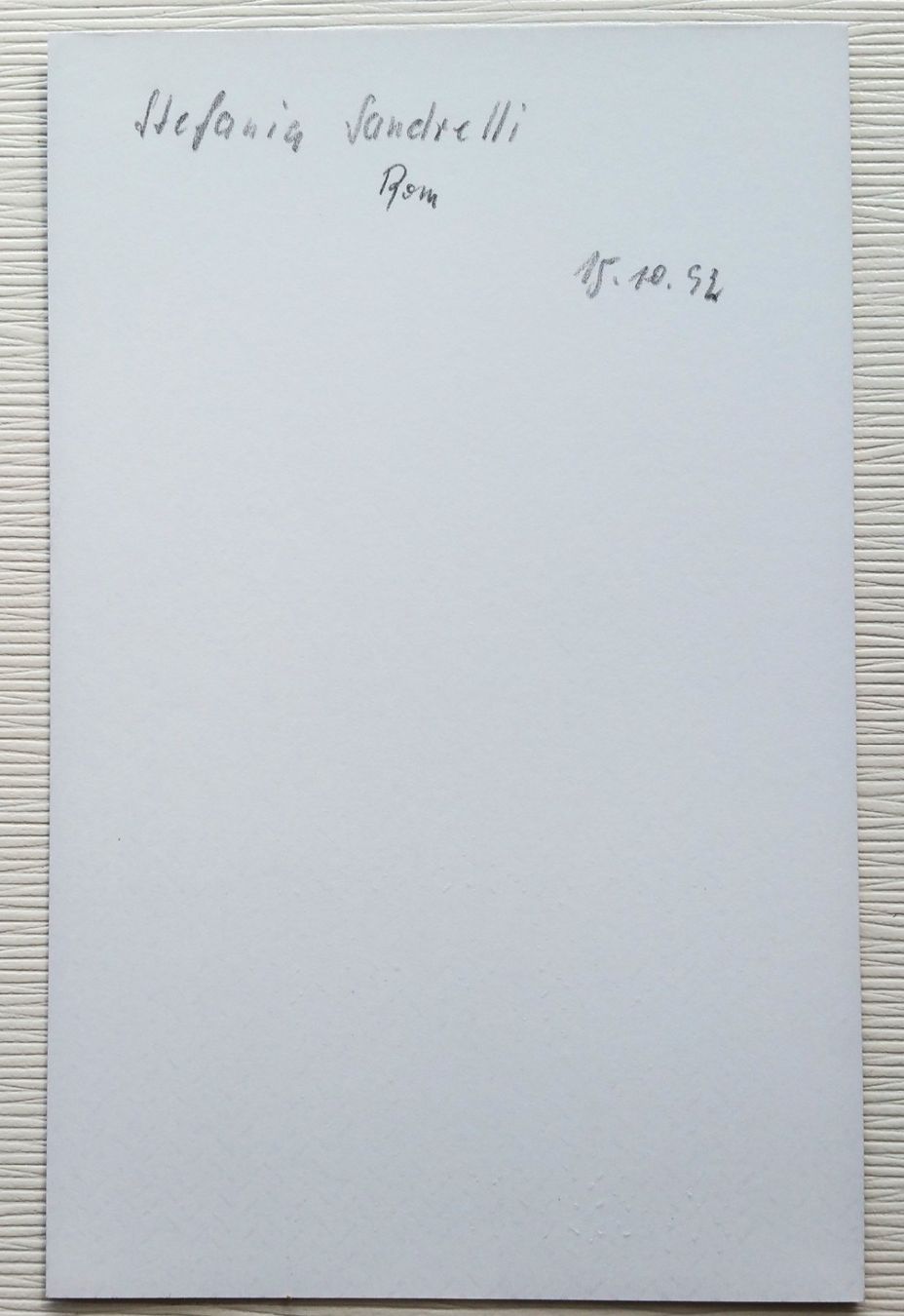 Autografi: Stefania Sandrelli, signiertes Original-Autogramm, 1992 – Usato da Oberriet SG venduto da Manick 1