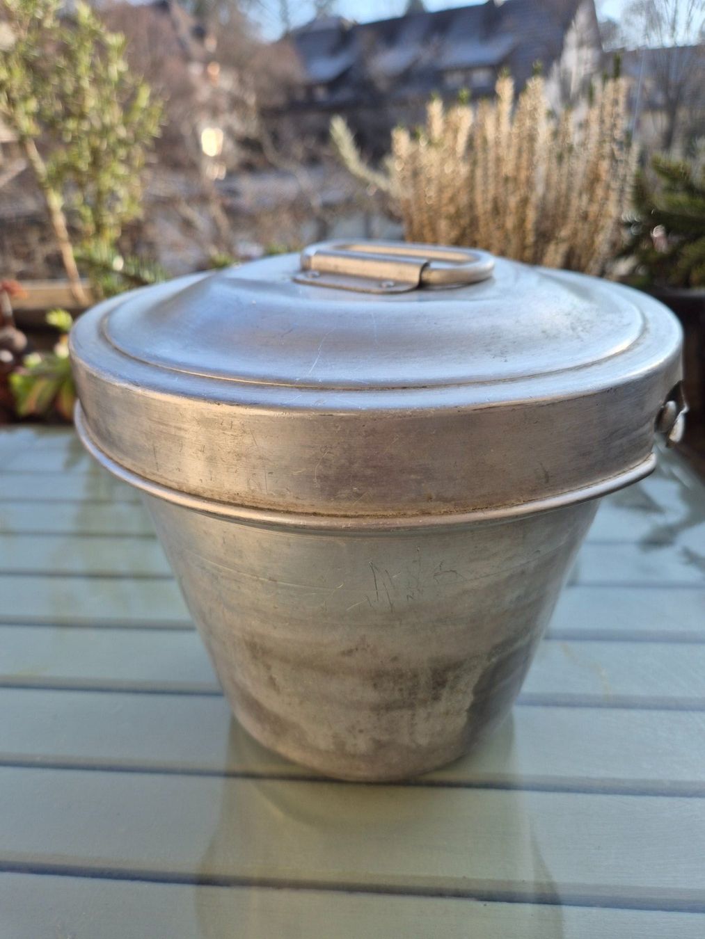 Backformen: Alte Puddingform mit Deckel, Vintage, Alu – Gebraucht aus Bern von aronari