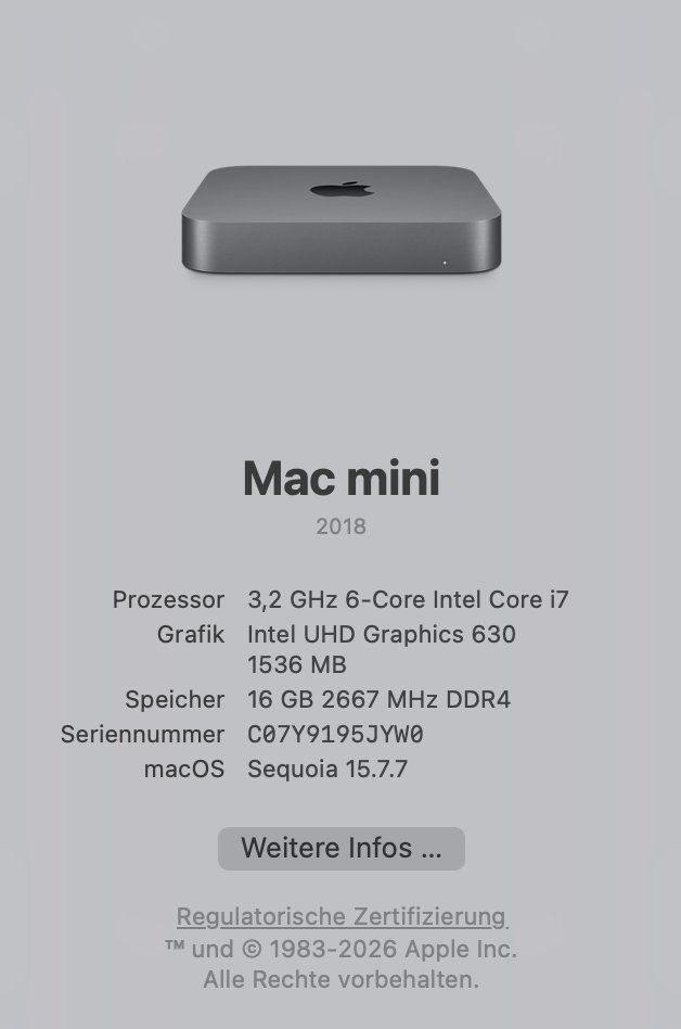 Apple PCs: Mac mini 2018 - Intel core i7 - 16GB RAM - 256GB Harddisk – Gebraucht aus Basel von Wind_Sniffer 3