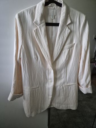 H&M Damen Sommer Blazer, Grösse S, creme beige