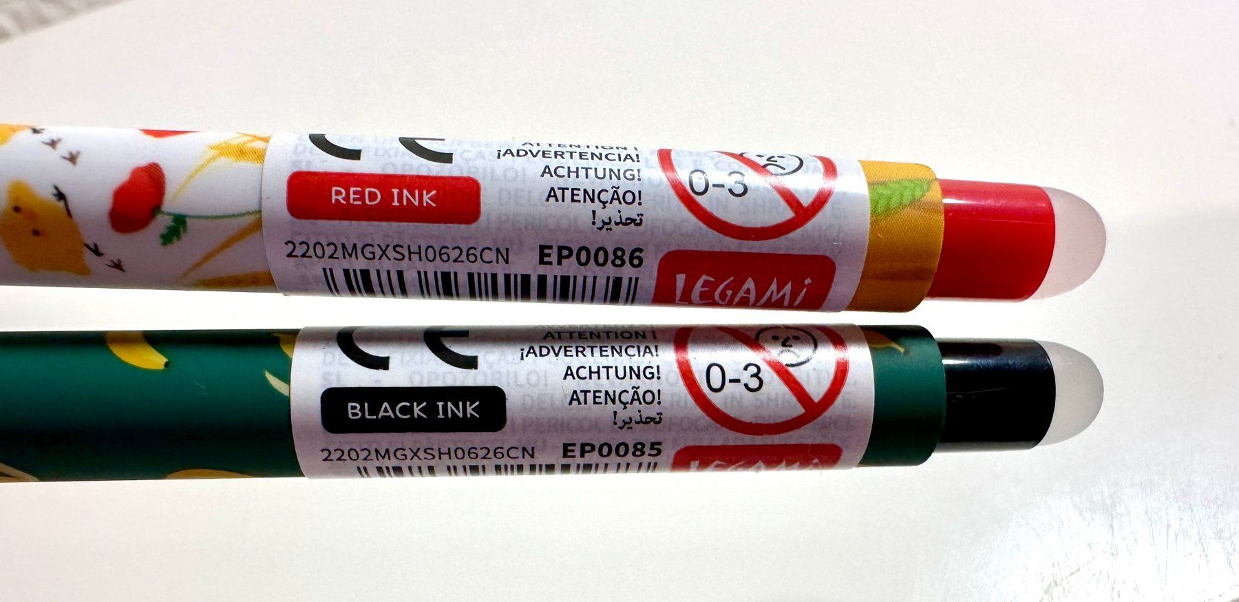 Legami Penna & Evidenziatori: NEW!!! 2x stylos effaçables Gorille & Poule – Nuovo e nell'imballaggio originale da Bernex venduto da euma1976 2