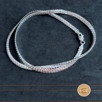 Fischgrätkette 60 cm silberfarben – Modeschmuck