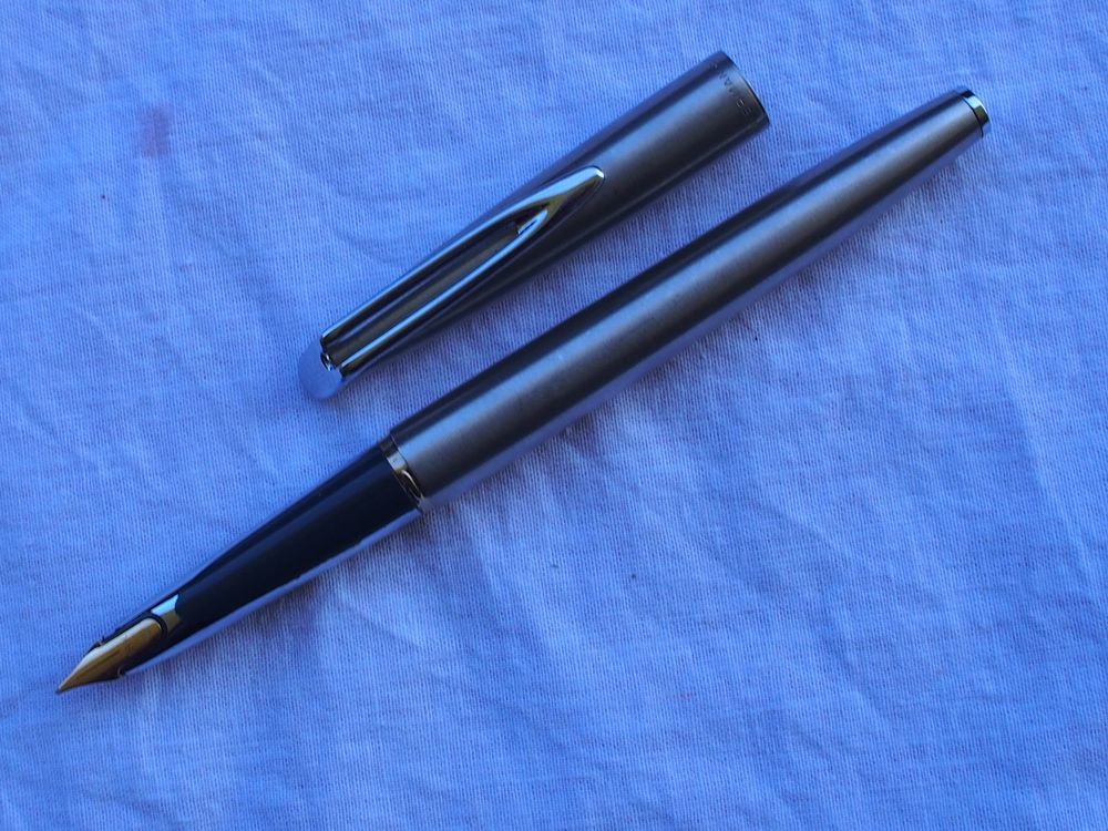 Stylo Plume Waterman CF C/F Flighter Acier Brossé - Occasion Parfait État, Recharge Fournie