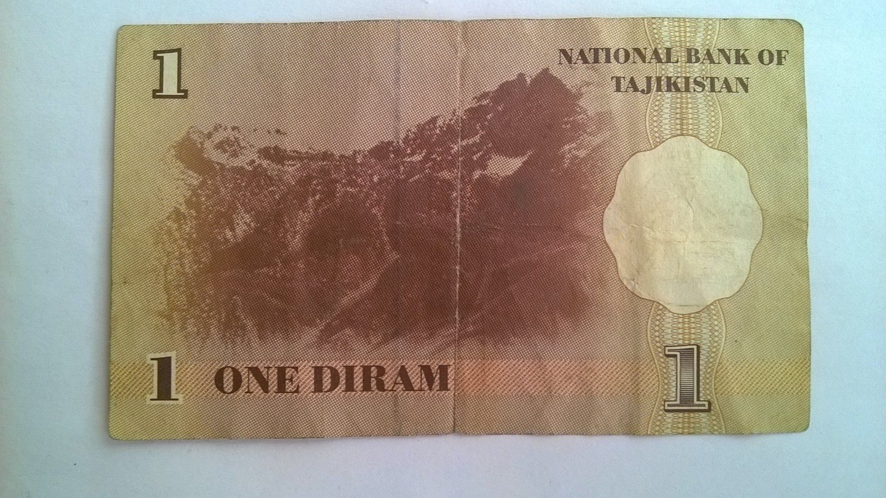 Banconote: Billet banque Tadjikistan 1 Diram 1999 BE – Usato da Fontainemelon venduto da cathare67 1