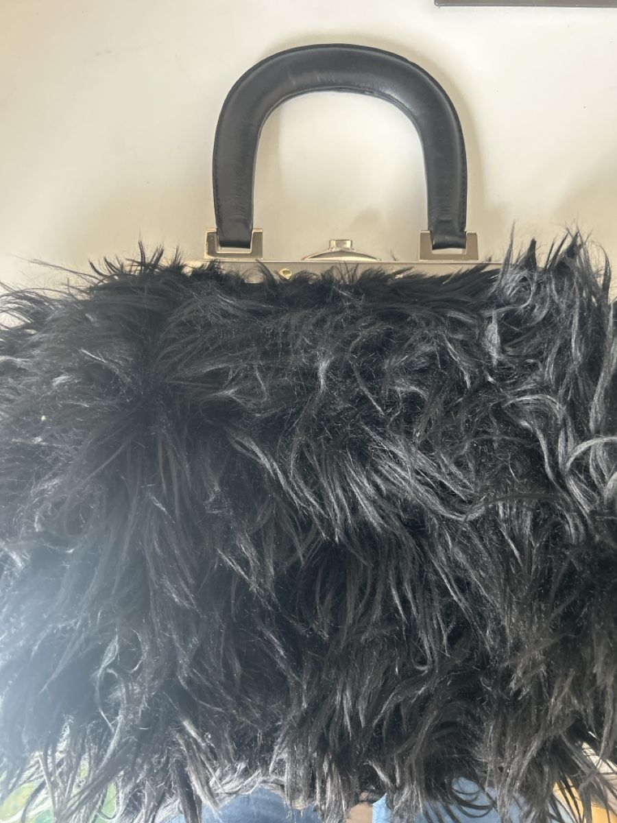 Borse da donna: Fake Fur Tasche Handtasche schwarz – Usato da Herisau venduto da Renee30 5