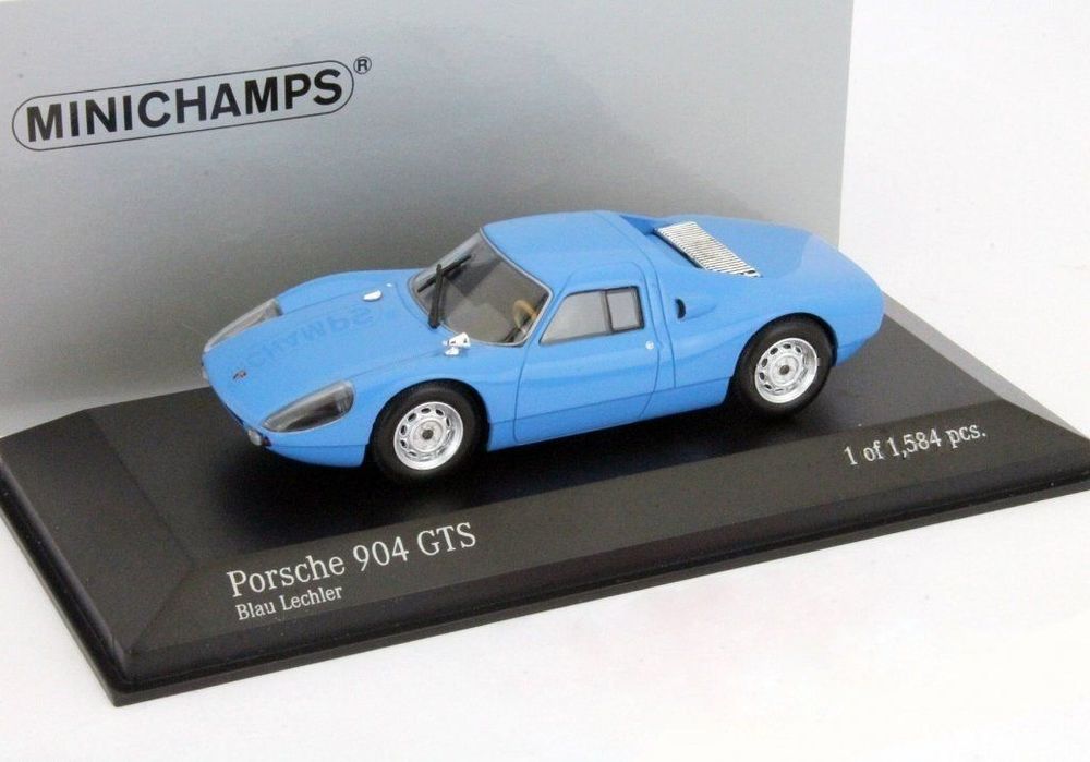 Porsche 904 GTS 1964 Bleu Minichamps 1/18 - Collection Neuve En Boîte