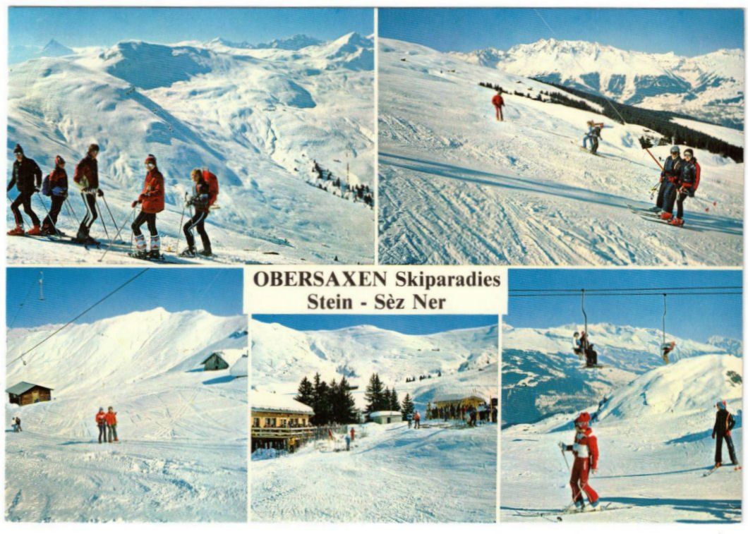Cartoline postali: Obersaxen - 5 Bild AK – Usato da Binningen venduto da Mountainrider