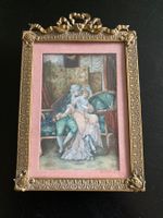 Bild Miniatur-Repro Rokoko-Paar Metallrahmen vergoldet