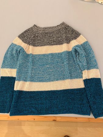 Cecil Damen Strickpullover gestreift türkis-weiss Grösse XS