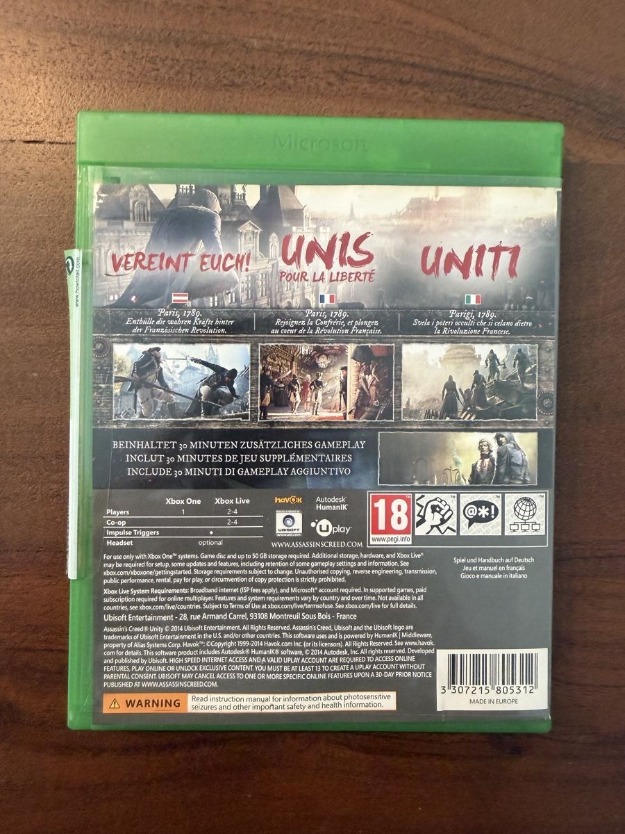 Microsoft Giochi: Assassin's Creed Unity für Xbox One – Usato da Thunstetten venduto da Virus_33 2