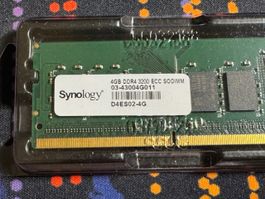 Synology D4ES02-4G –4 Go DDR4 ECC SO-DIMM (RAM officielle)