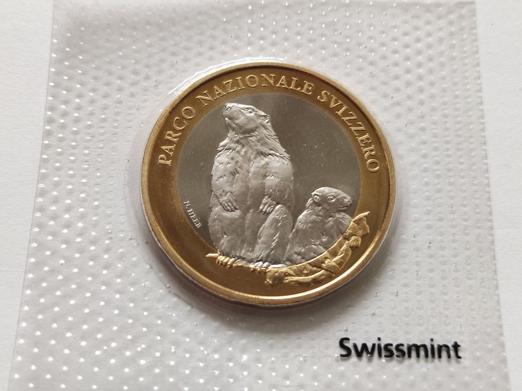 Tutti le monete: 10 Franken Murmeli 2010 /  marmotte/neu – Nuovo e nell'imballaggio originale da Laufen venduto da Sunjupite7 1