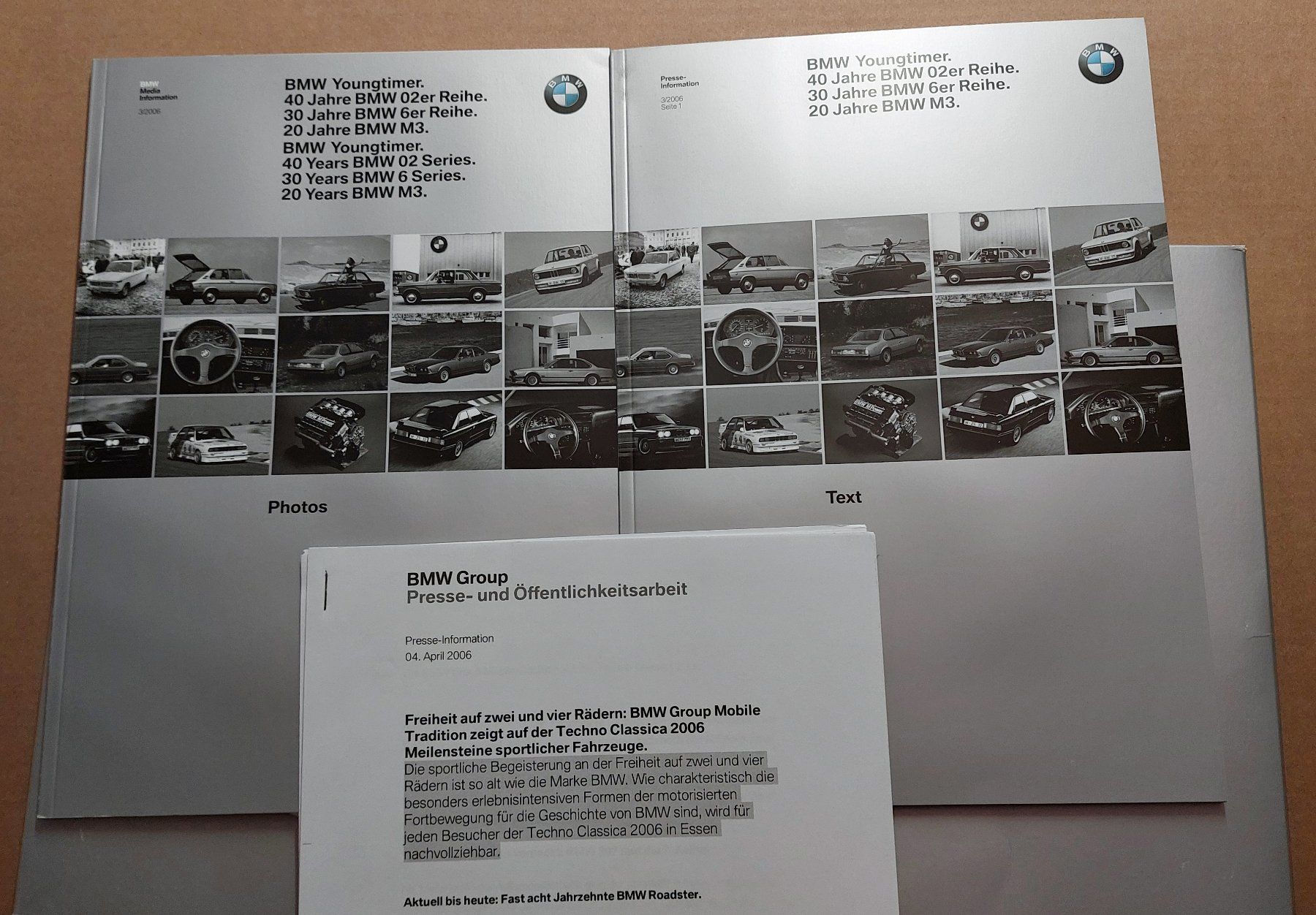 Bücher: BMW Presse-Information Youngtimer (April 2006) – Neu (gemäss Beschreibung) aus Arni AG von Kronik08 3