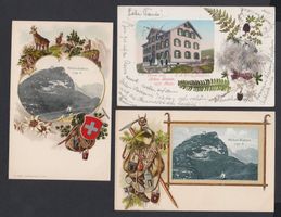 Hoher Kasten AI   -   3 alte Ansichtskarten um 1900