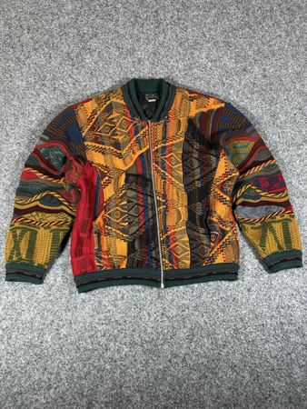 1990s COOGI wool bomber jacket M