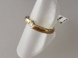 Solitär Damenring in 18Kt. Gelbgold mit Brillant