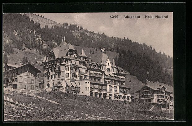 Ansichtskarten: AK Adelboden, Hotel National – Gebraucht aus Berlin von bartko-reher