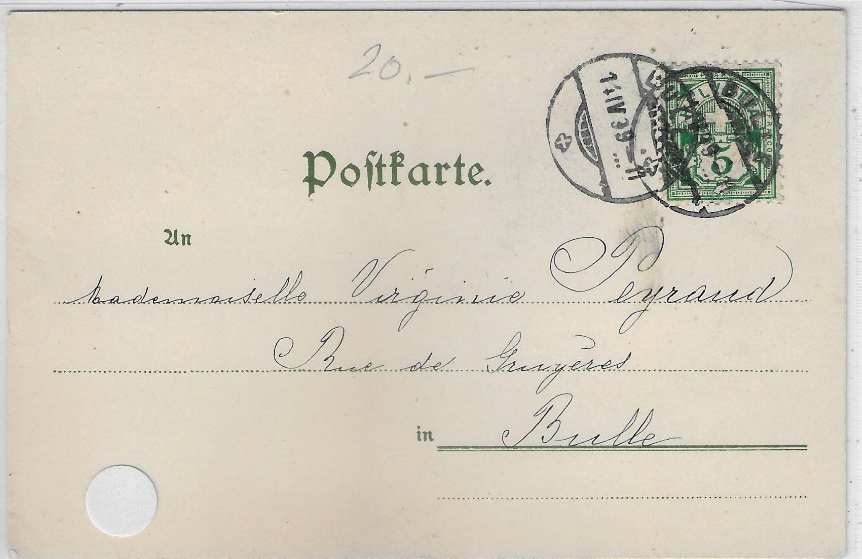 Cartoline postali: Monotint-Litho - Kleines Mädchen mit Blumenstrauss 11899 – Usato da Ettingen venduto da Kartenplanet 1