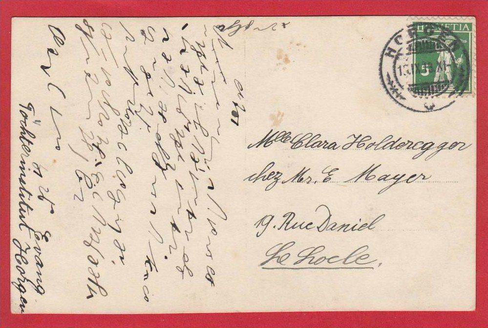 Cartoline postali: HORGEN EVANG. TÖCHTERINSTITUT 1913 – Usato da Grüningen venduto da Kartenlaube 1