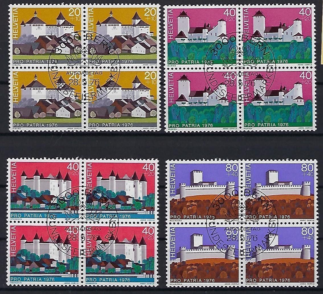 Tutti i francobolli: 1976 Pro Patria Viererblocks ET.    9496 – Usato da Lunden venduto da Animus999