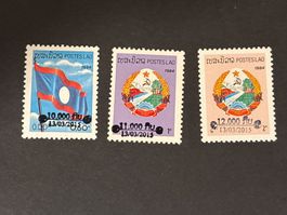 Laos 3 Stk., Jahrgang 1984 Überdruck 2015