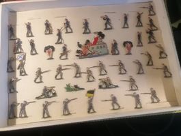 Alte Zinnsoldaten um 1900-20 Hergestellt.
