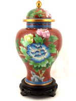 Pot gingembre cloisonné Chine XXe S. Cloisonné emailliert