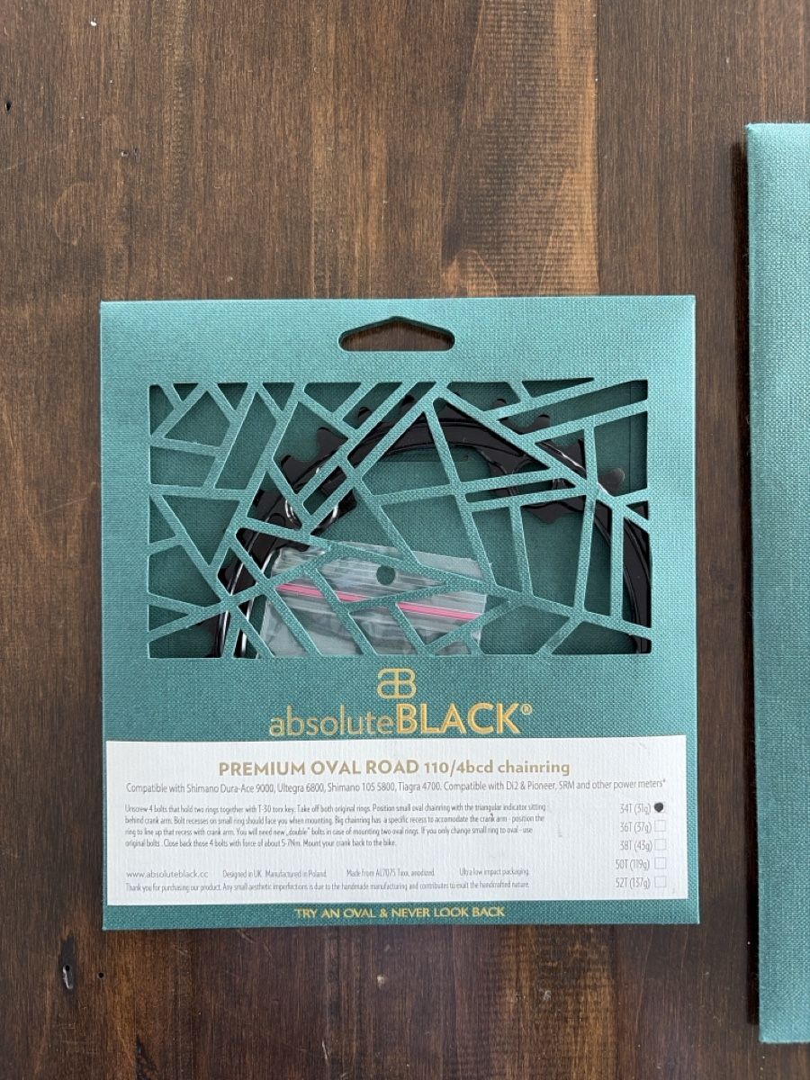 Pezzi di ricambio: Absolute Black Oval Chainrings 50/34  – Nuovo e nell'imballaggio originale da Zug venduto da CyclingThings 1