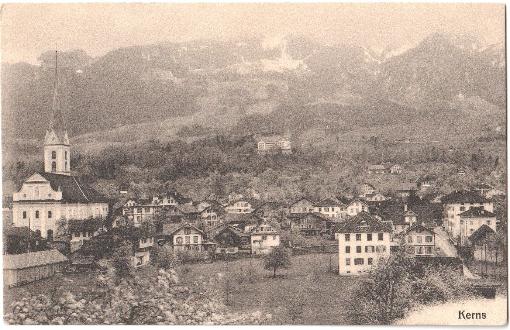 Cartoline postali: KERNS: Quartieransicht ~1910 – Usato da Engelburg venduto da Swisscards 1