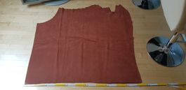 SALE - Lederhaut kupfer braun rauh (echtes Nappa Rindsleder)