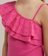 We Vestiti & Gonne: Kleid One-Shoulder, pink, Mädchen 134/140 – Nuovo e nell'imballaggio originale da Wiesendangen venduto da Babalegi