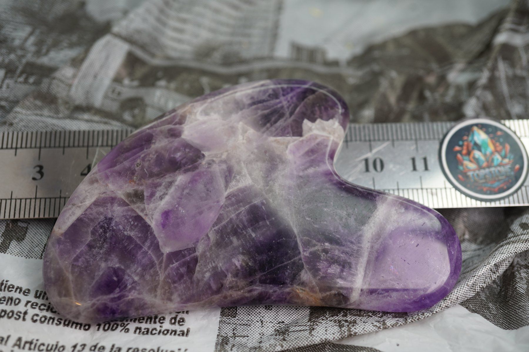 Minerali & Pietre curative: Gua Sha Massage-Stein Amethyst   ab 1.- – Nuovo e nell'imballaggio originale da Eschenbach SG venduto da topstone 5
