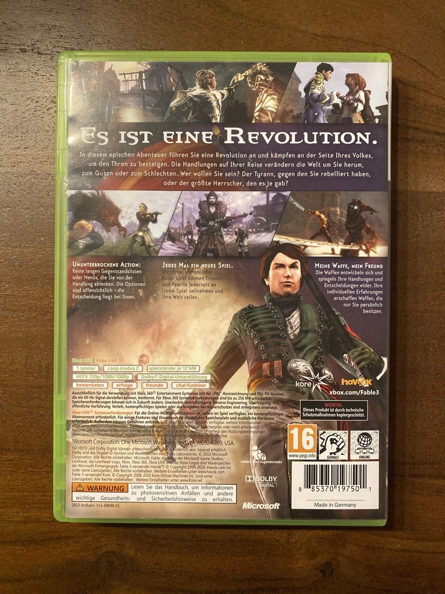 Microsoft Jeux: Fable 3 für Xbox 360 – D'occasion à Thunstetten par Virus_33 2