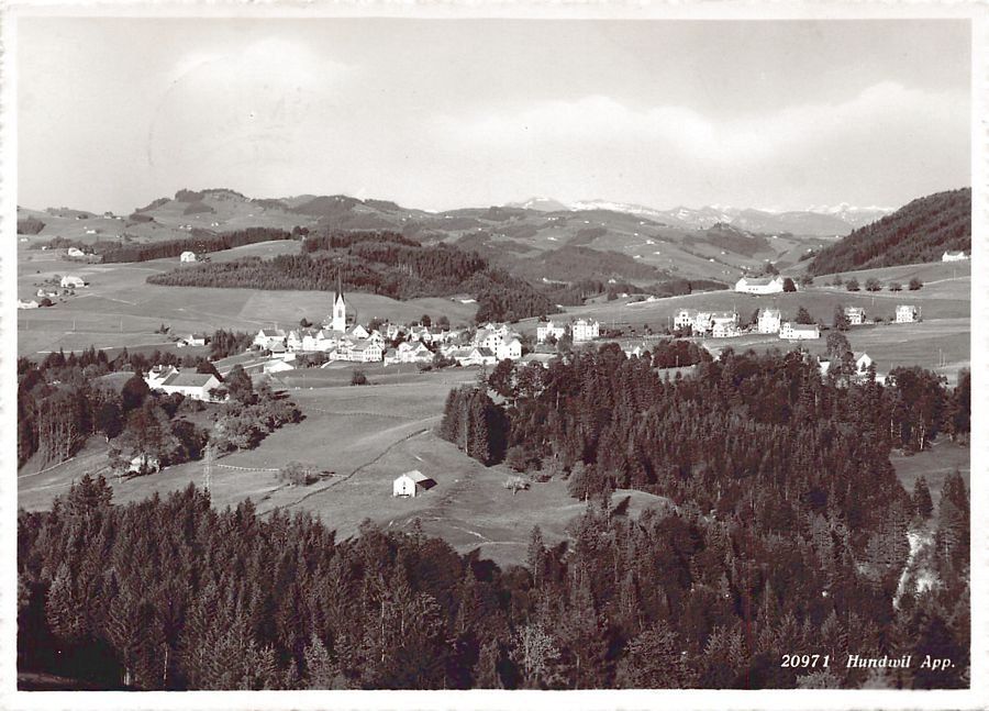 Ansichtskarten: Hundwil, gelaufen 1950 – Gebraucht aus Frauenfeld von POML