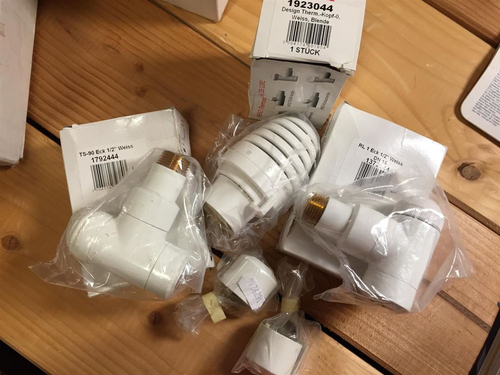 Thermostat-Set Eckform 1/2" weiss-403 1
