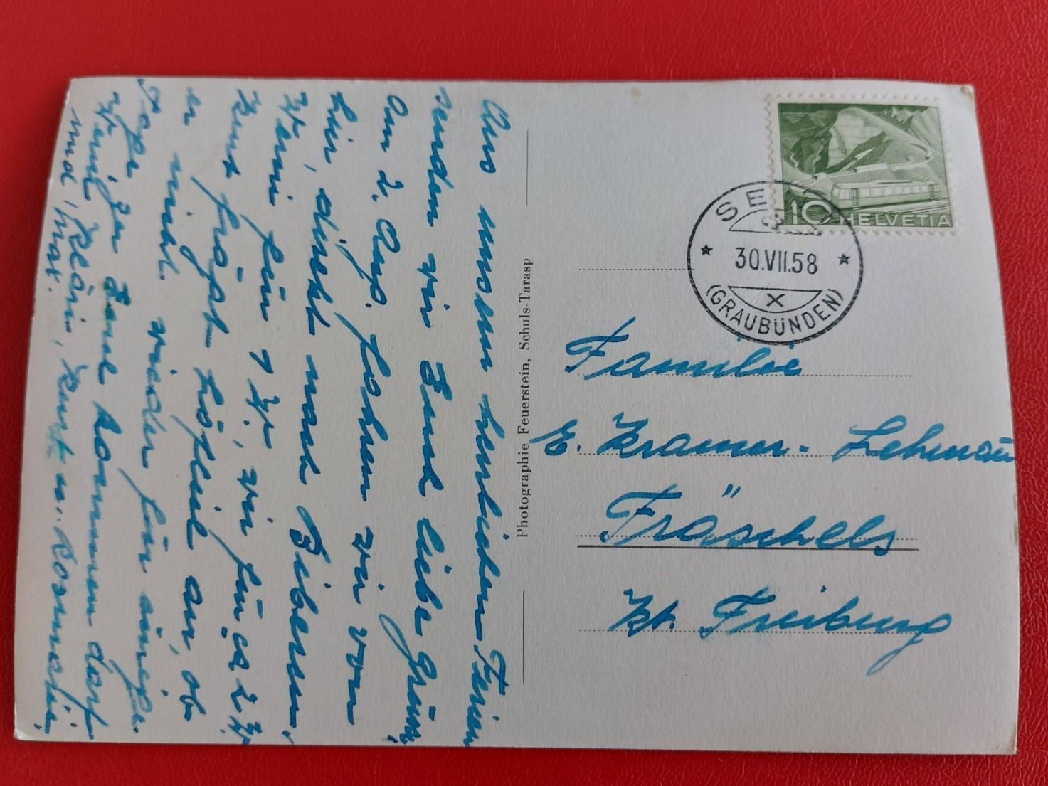 Cartoline postali: Partie aus Schuls-Tarasp 1958 – Usato da St-Légier-Chiésaz venduto da Theo006 1