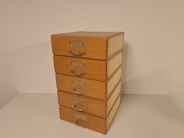 Vintage Schubladenstock Holz-Karton/ alte Ladeneinrichtung