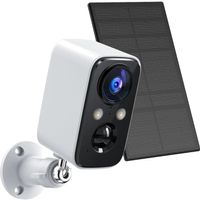 IP66 Überwachungskamera Aussen Akku Solar 1080P Wasserdicht