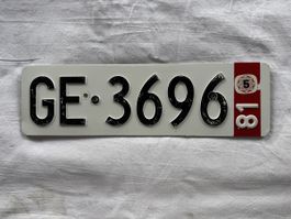 Plaque immatriculation GENÈVE Autonummer Genf