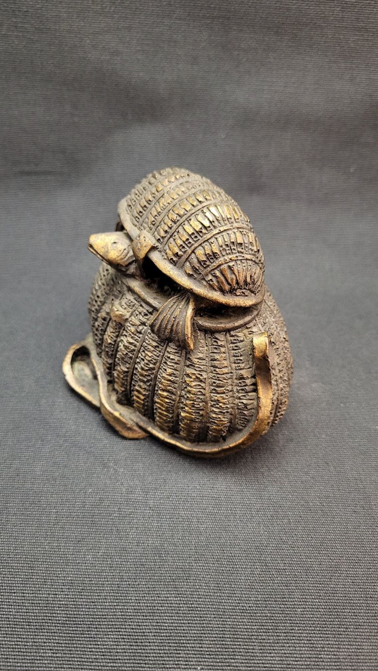 Statuette: Korb mit Fischen Bronze – Usato da Basel venduto da spinne02 3
