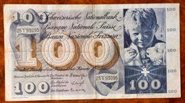 Banknote 100 Franken 21. Dezember 1961