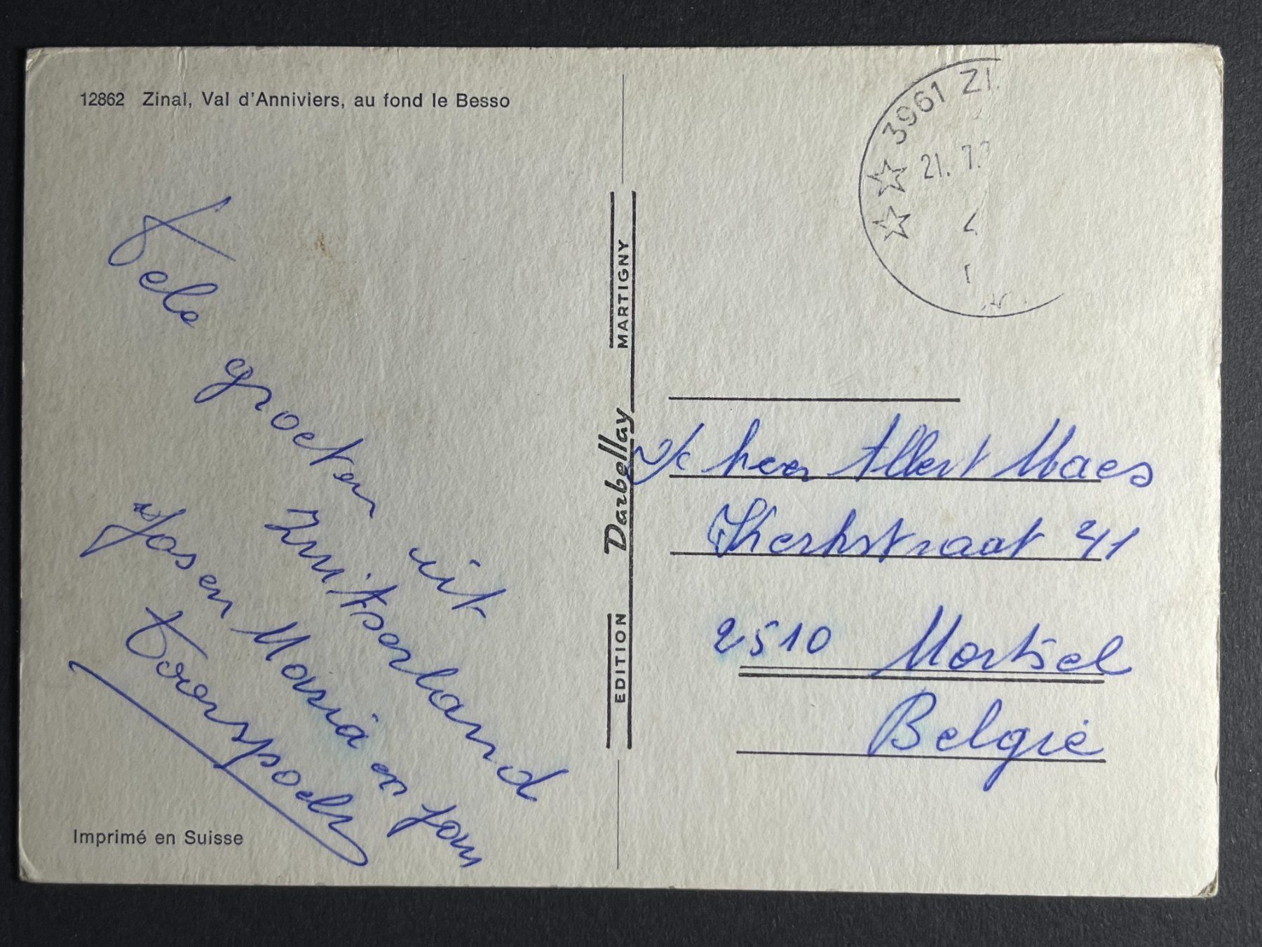 Cartoline postali: Zinal - Val d'Anniviers – Usato da Steg VS venduto da _vinci_ 1